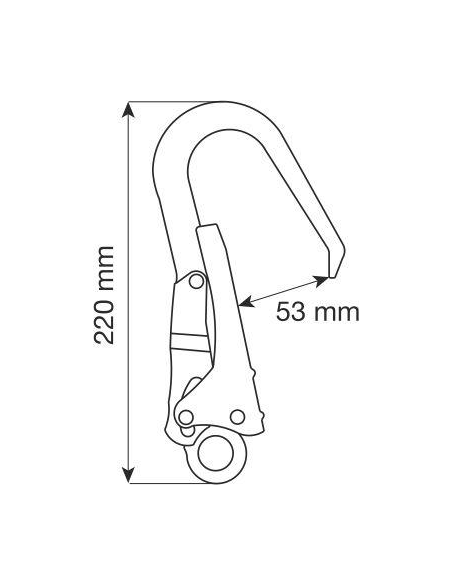 CONNECTOR CAMP HOOK 53 MM - 25 kN