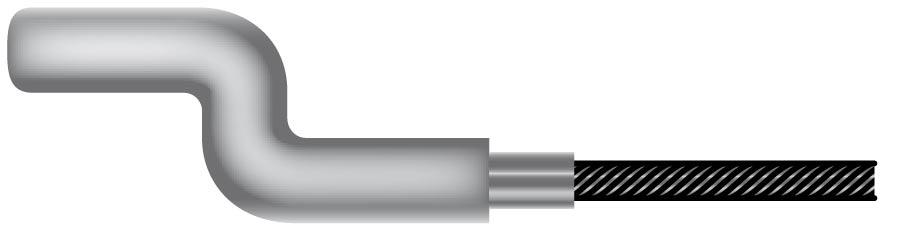 CABLE FLEXIBLE UNIVERSAL CON TERMINACION EN Z -  2500 MM GROSOR 2 MM