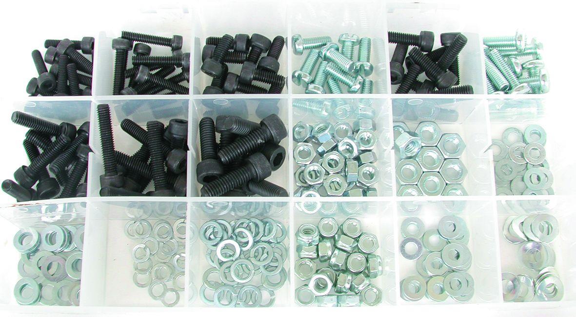 CAJA DE TORNILLOS Y TUERCAS ALLEN - 320 UNIDADES