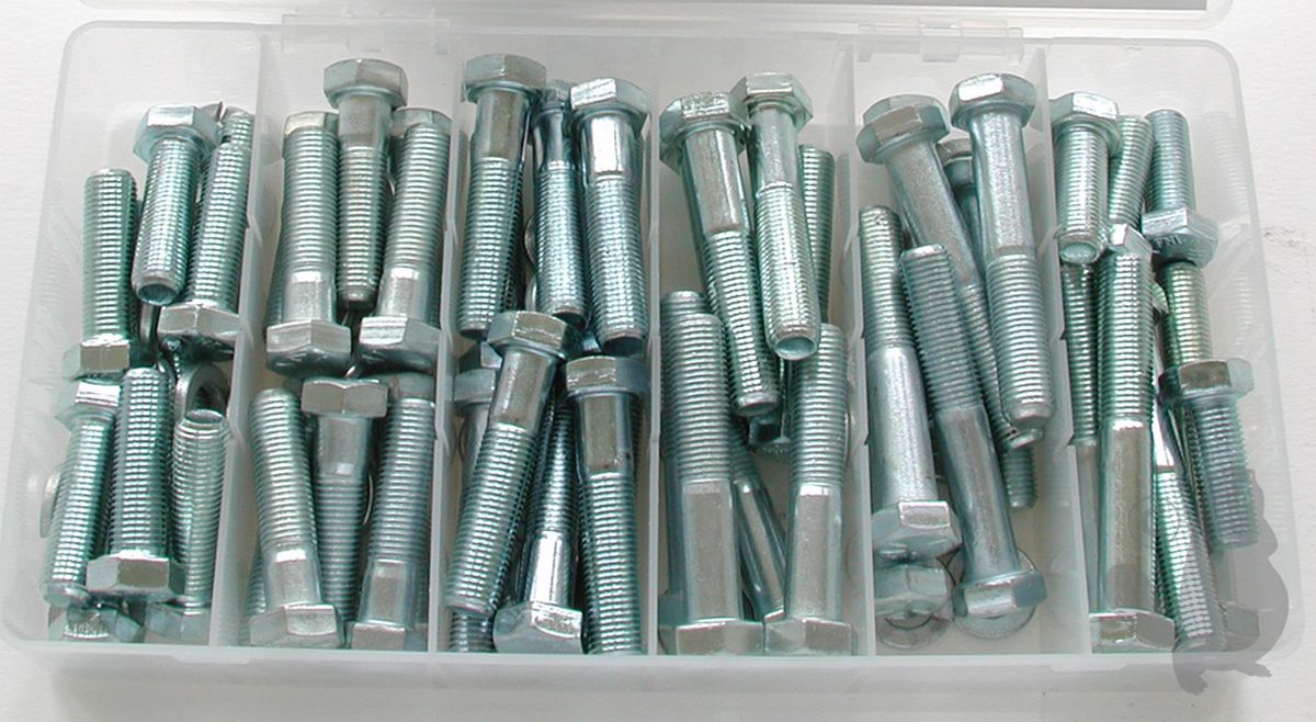 CAJA DE TORNILLOS PARA RUEDAS CORTACESPED -136 UNIDADES
