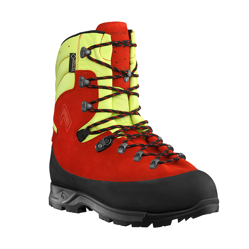 BOTA ANTICORTE HAIX PROTECTOR FOREST 2.1 GTX ROJO/AMARILLO