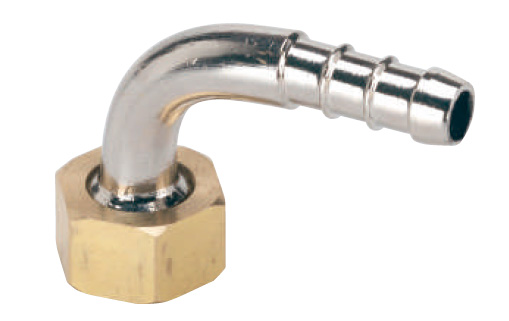 CONECTOR DE MANGUERA CURVADO 90º CON TUERCA ANULAR