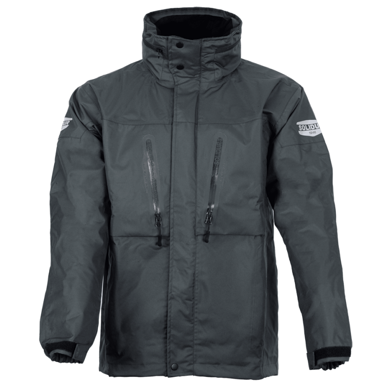 CHAQUETA DE AGUA SOLIDUR H2O COLOR GRIS