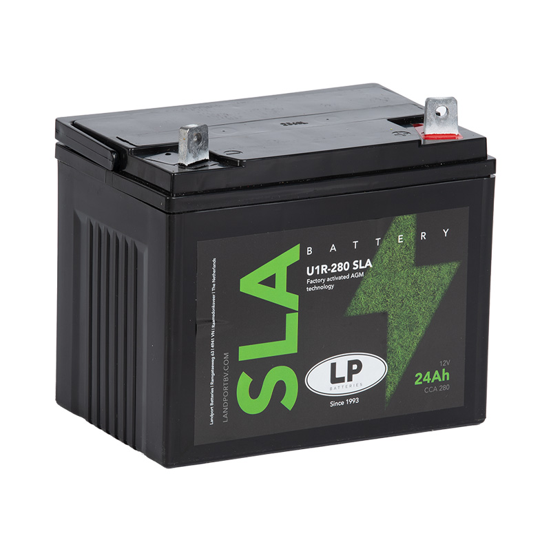 BATERIA AGM SLA LANDPORT SELLADA 12 VOLTIOS 24 AH POLO POSITIVO DERECHA MEDIDAS 197x130x159 MM