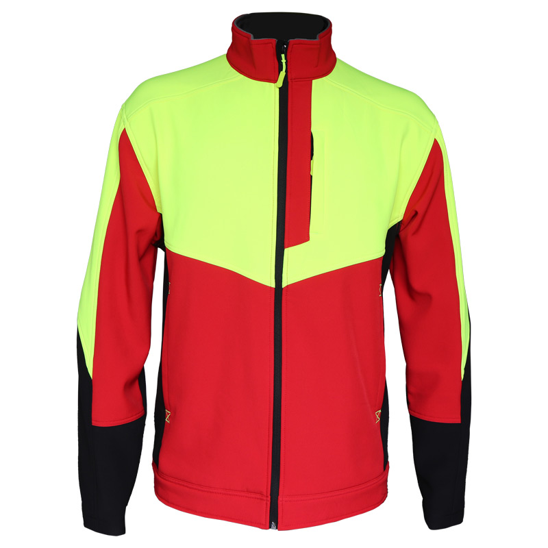 CHAQUETA SOFTSHELL SOLIDUR ODONO COLOR ROJO/AMARILLO