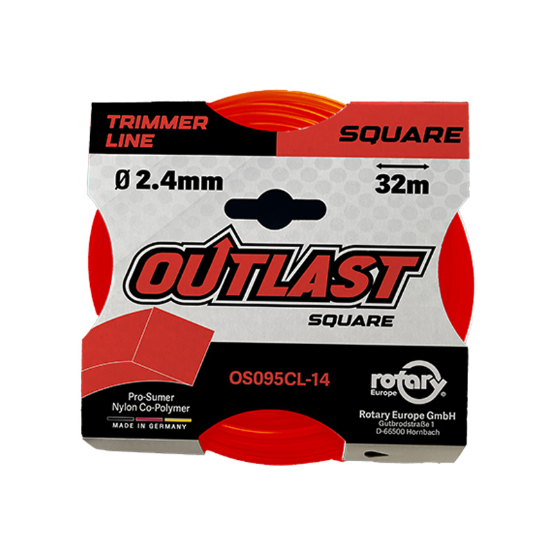 NYLON PARA DESBROZADORA OUTLAST CUADRADO 2,4 MM 32 METROS