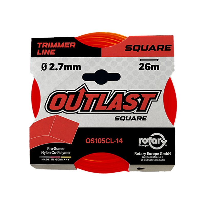 NYLON PARA DESBROZADORA OUTLAST CUADRADO 2,7 MM 26 METROS