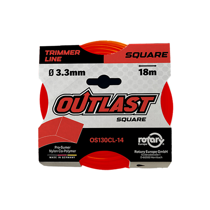 NYLON PARA DESBROZADORA OUTLAST CUADRADO 3,3 MM 18 METROS