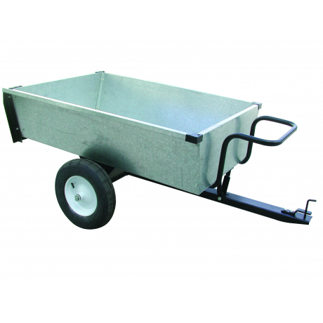 REMOLQUE DE ACERO GALVANIZADO PARA TRACTOR TURFMASTER CAPACIDAD DE CARGA 320 KGS